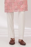 Rabani & Rakha_Pink Georgette, Cotton, Silk Sequins, Embroidery Bandhani Print Kurta And Pant Set _Online_at_Aza_Fashions