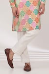 Rabani & Rakha_Multi Color Kurta Georgette Printed Bandhani And Pant Set  _Online_at_Aza_Fashions