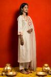 Buy_Mithi Supari_Ivory Pure Silk Chanderi Embroidered Floral Applique Round Kurta Set _Online_at_Aza_Fashions
