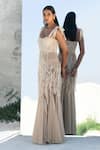 Buy_Geisha Designs_Ivory Nylon Hand Embroidered Beads Sweetheart Doris Gown  _Online_at_Aza_Fashions