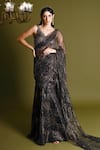 Buy Geisha Designs Black Nylon Embroidered Liora Lace Embellished Pre-draped Saree Set at Aza Fashions Buy_Geisha Designs_Black Nylon Embroidered Liora Lace Embellished Pre-draped Saree Set _at_Aza_Fashions