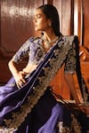 Shop_JAYANTI REDDY_Purple Raw Silk Embroidered Floral Scallop Bridal Lehenga Set _Online_at_Aza_Fashions