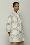 Shop_Abraham And Thakore_Ivory Chanderi Embroidery Collared Shirt _Online_at_Aza_Fashions
