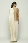 Shop_Abraham & Thakore_Ivory Silk Woven Circular Pattern Saree _at_Aza_Fashions