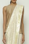 Buy_Abraham & Thakore_Ivory Silk Woven Circular Pattern Saree _Online_at_Aza_Fashions