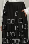 Shop_Abraham & Thakore_Black Chanderi Embroidered Cutdana Geometric Square Palazzo  _Online_at_Aza_Fashions