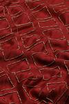 Abraham And Thakore_Red Chanderi Embroidery Straight Pant _at_Aza_Fashions