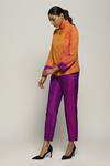 Buy_Abraham And Thakore_Purple Silk Embroidery Pant _at_Aza_Fashions