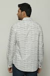 Shop_Abraham & Thakore_Ivory Poplin Car Pattern Button Down Shirt  _at_Aza_Fashions