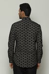 Shop_Abraham & Thakore_Black Poplin Button Down Full Sleeve Shirt  _at_Aza_Fashions