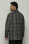 Shop_Abraham & Thakore_Black Poplin Safari Cars Pattern Shirt _at_Aza_Fashions