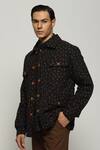 Buy_Abraham & Thakore_Black Cotton Embroidery Ants Jacket _Online_at_Aza_Fashions
