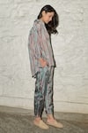 Shop_Ayaka_Blue Viscose Tabby Stripe Floral Gwen Pattern Full Sleeve Shirt _at_Aza_Fashions