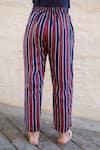 Shop_Ayaka_Blue Viscose Tabby Stripe Carly Pattern Pant _at_Aza_Fashions