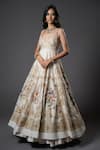 Rohit Bal_Ivory Chanderi Silk Embroidered Sequin Vintage Garden Resham Anarkali Set _Online_at_Aza_Fashions