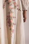 PRAMA BY PRATIMA PANDEY_Ivory Silk Chanderi Embroidery Parsi Petunia Kurta With Inner Dress  _Online_at_Aza_Fashions