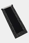 Buy_Abraham & Thakore_Black Marble Bandhani Pattern Table Runner _at_Aza_Fashions