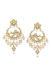 Buy_MAISARA JEWELRY_Gold Plated Kundan Embellished Chandbalis _at_Aza_Fashions