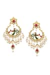 Buy_MAISARA JEWELRY_Multi Color Kundan Studded Chandbalis _at_Aza_Fashions