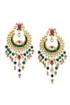 Buy_MAISARA JEWELRY_Multi Color Kundan Onyx Embellished Chandbalis_at_Aza_Fashions