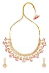 Buy_MAISARA JEWELRY_Gold Plated Kundan Embellished Necklace Set _at_Aza_Fashions