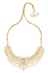 Buy_MAISARA JEWELRY_Gold Plated Kundan Pearl Embellished Necklace Set_Online_at_Aza_Fashions