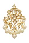 Shop_MAISARA JEWELRY_Gold Plated Kundan Pearl Embellished Necklace Set_Online_at_Aza_Fashions