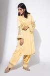 Shop Nemaani Yellow Modal, Satin, Muslin Embroidery, Mirrors Round And Thread Kurta Salwar Set Online at Aza Fashions Shop_Nemaani_Yellow Modal, Satin, Muslin Embroidery, Mirrors Round And Thread Kurta Salwar Set _Online_at_Aza_Fashions