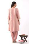 Shop_Nemaani_Pink Chanderi Silk, Modal, Organza Dori And Thread Work Kurta Salwar Set _at_Aza_Fashions