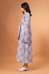 Shop_Therealb_White Cotton, Linen V-neck Floral Mandala Print Dress _Online_at_Aza_Fashions