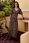 Buy_Calling June_Black Viscose Print Ambrosia V Gia Maxi Dress _at_Aza_Fashions