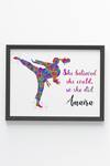 Buy My Kids Wall Black Engineered Wood Print Karate Girl Personalized Wall Art at Aza Fashions Buy_My Kids Wall_Black Engineered Wood Print Karate Girl Personalized Wall Art_at_Aza_Fashions