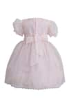 Shop_BABY BARN_Peach Organza With Cotton Lining Embellished Beads Yoke Dress  _at_Aza_Fashions