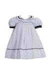 Buy_BABY BARN_White Pure With Lining Print Polk Dot Dress  _at_Aza_Fashions