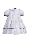 Shop_BABY BARN_White Pure With Lining Print Polk Dot Dress  _at_Aza_Fashions