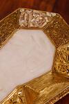 Buy_The Tan Clan_Gold Mother Of Pearls Inaayat Embellished Clutch _Online_at_Aza_Fashions