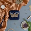 The Tan Clan_Blue Beads, Sequins Nigah Butterfly Hand Embroidered Clutch _Online_at_Aza_Fashions