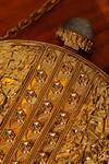 Buy_The Tan Clan_Gold Crystals, Zari Qurbat Mother Of Pearls Embellished Clutch _Online_at_Aza_Fashions