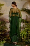 Baise Gaba_Green Satin Silk Hand Embroidered Rhinestones And Zari Pitta Work Amulya Bustier _Online_at_Aza_Fashions