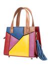Buy_Born Flash_Multi Color Tassels Prisma Leather Bag_at_Aza_Fashions