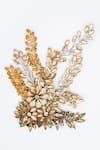 Buy_Born Flash_Gold Embellished Moon Star Hair Clip _at_Aza_Fashions