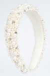 Born Flash_White Pearls Embellished Hair Band _Online_at_Aza_Fashions