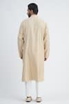 Shop_Sankalan - Men_Beige Chanderi Embroidered Dori Kurta And Straight Pant Set  _at_Aza_Fashions