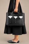 Buy_Ampm_Black Embroidery Zora Blossom Tote Bag With Detachable Pouch _Online_at_Aza_Fashions