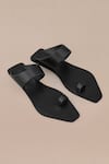 Buy_Ampm_Black Thea Toe Ring Slip Ons _at_Aza_Fashions