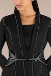 Shop_Ampm_Black Ines Metal Stud Embellished Belt _Online_at_Aza_Fashions
