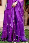 Shop_BBAAWRI_Purple Pure Dupion Silk Embroidery Gota Patti Square Neckline Kurta Sharara Set _Online_at_Aza_Fashions