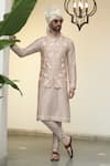 Buy_Gargee Designers_Pink Polyester And Cotton Embroidery Gulabi Margoob Bundi Kurta Set _at_Aza_Fashions