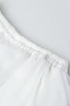 Byb Premium_White Raw Silk Embroidered Bead Top Tiered Skirt Set _Online