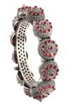 Noor_Red Pota Gemstones Embellished Bangle _Online_at_Aza_Fashions